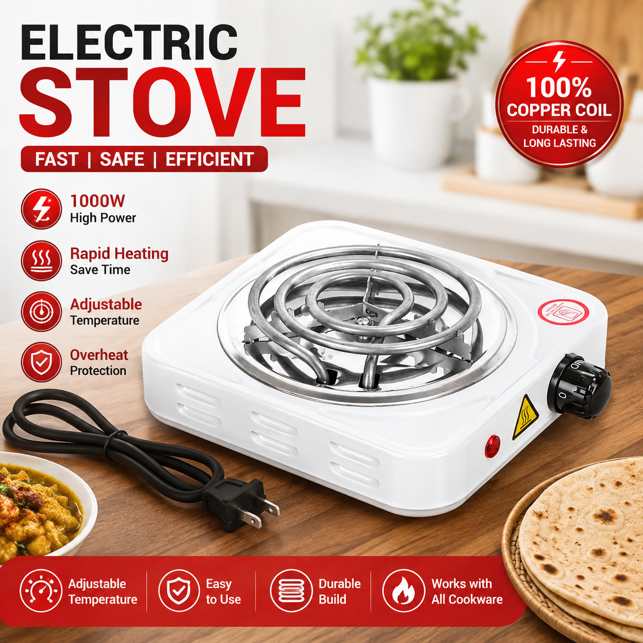 Cook Anywhere Electric Stove | Smart Electric Hot Plate