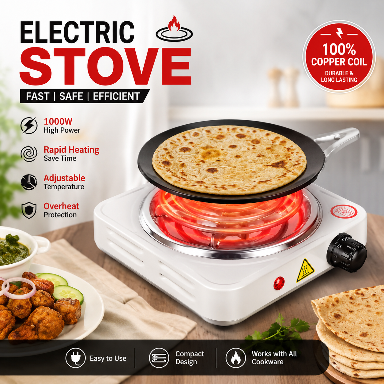 Cook Anywhere Electric Stove | Smart Electric Hot Plate